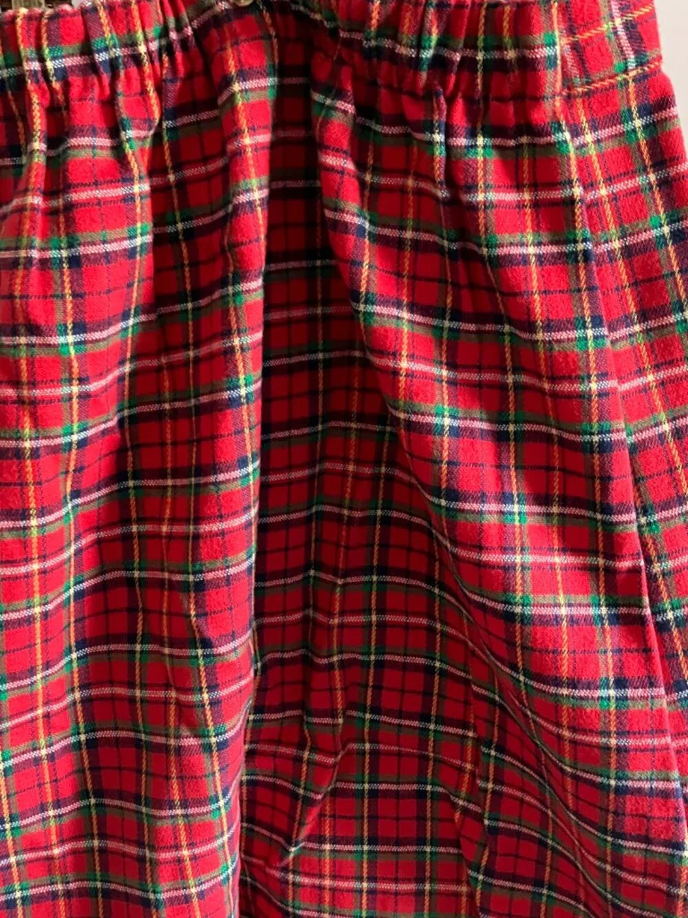 Girls Hartstrings Pleated Plaid Skirt with Suspenders Size 7 Holiday Made In USA